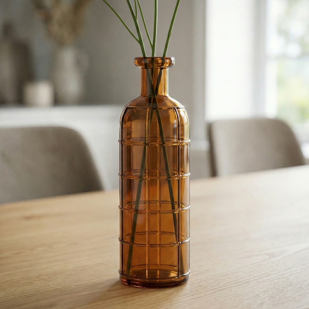 Grafika Glasvase Amber - 1 stk (10 x 33 cm) - Temashop