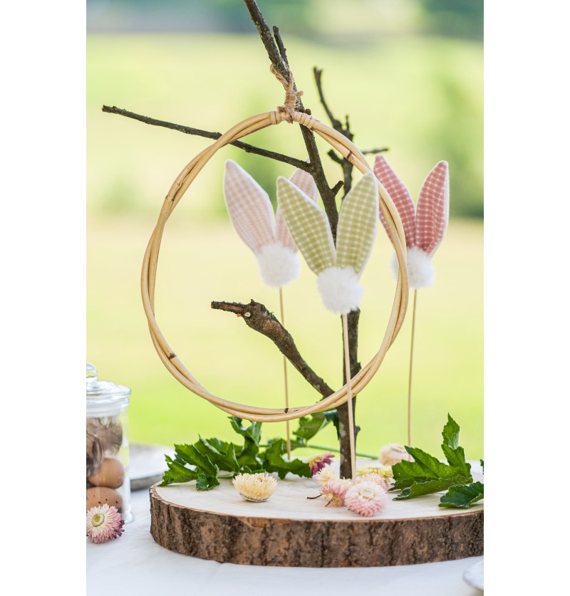 Rattan Æg Ophæng Natur - 2 stk (34 x 2,2 x 43 cm & 30,5 x 1,5 x 39,5 cm) - Temashop