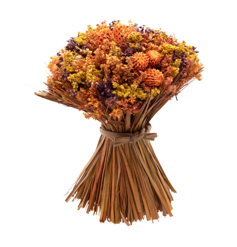 Tørret Efterårsbuket Orange - 1 stk (17 x 23,5 cm) | Blomst Kunstige blomster - Temashop