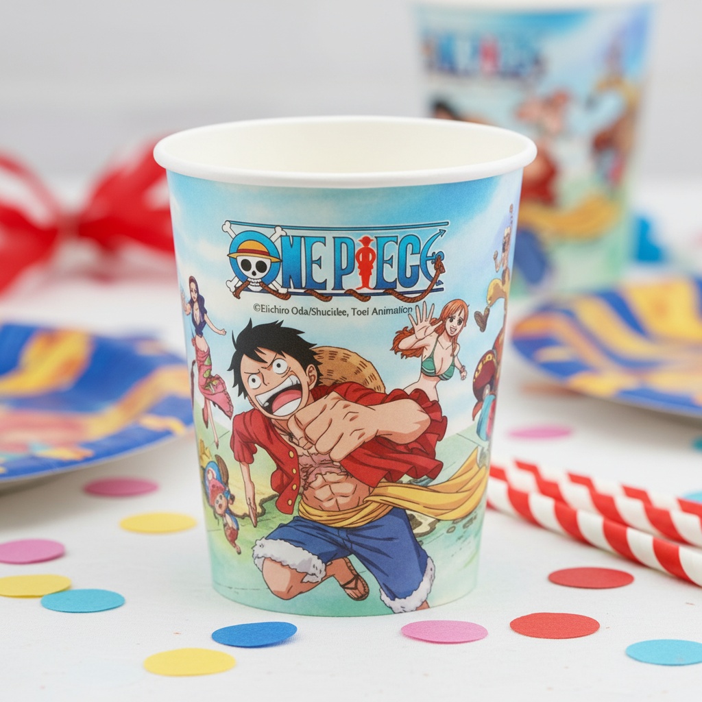 One Piece Papkrus - 8 stk (250 ml) | One Piece Krus - Temashop