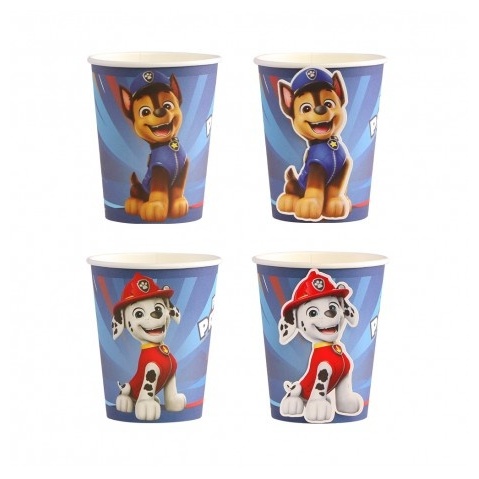 Paw Patrol Papkrus Blå - 8 stk (250 ml) | Paw Patrol Bægre - Temashop