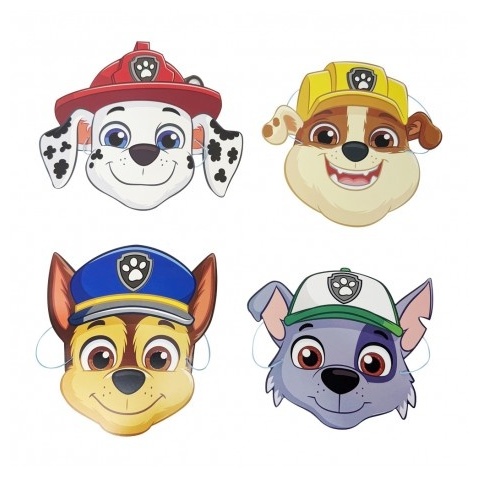 Paw Patrol Papmasker Boys | Paw Patrol Partymasker - Festtilbehør - Temashop