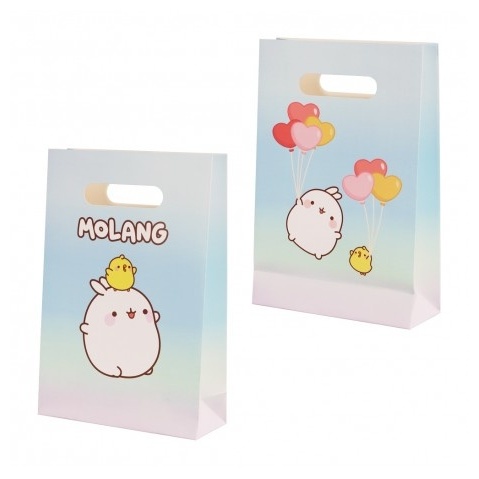 Molang Papirposer - 4 stk (15,8 x 23,6 cm) | Molang Poser / Goodiebags - Temashop