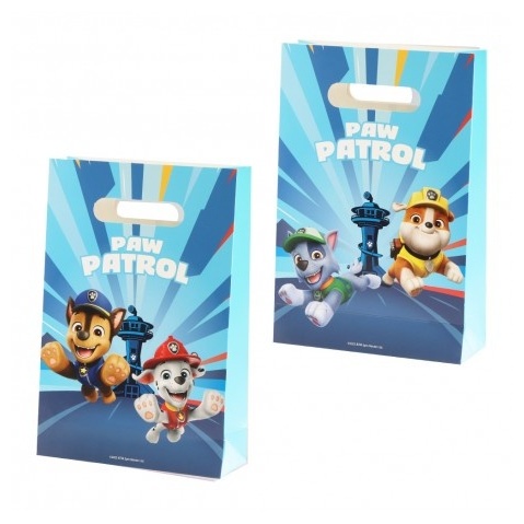 Paw Patrol Papirposer Boys - 4 stk (15,8 x 23,6 cm) | Paw Patrol Poser / Goodiebags - Temashop