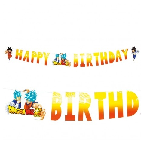 Dragon Ball SuperÂ® Happy Birthday Papirguirlande