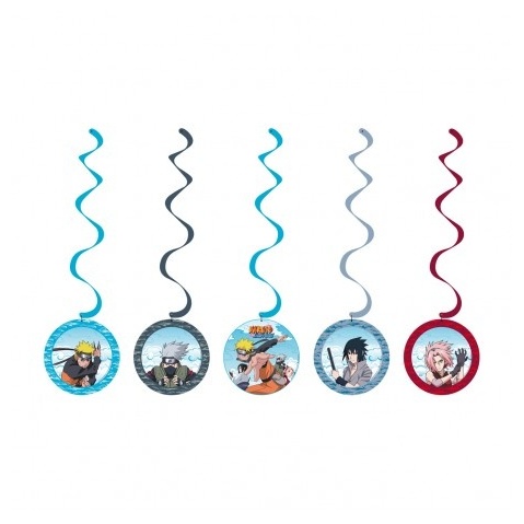 Naruto Shippuden Swirls - 5 stk (17 cm) | Naruto Spiraler/string - Temashop
