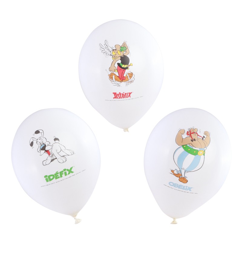 Asterix Latexballoner Hvid - 6 stk (27 cm) | Asterix Latexballoner - Temashop