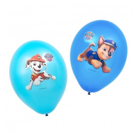 Paw Patrol Latexballoner Blå - 6 stk (27 cm) | Paw Patrol Latexballoner - Temashop