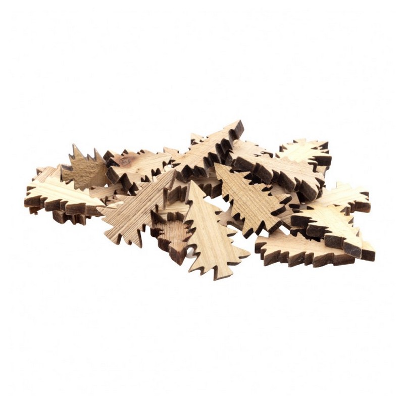 Juletræ Træfigur Konfetti - 20 stk (3 cm x 5 cm) | Juletræ Julepynt - Temashop