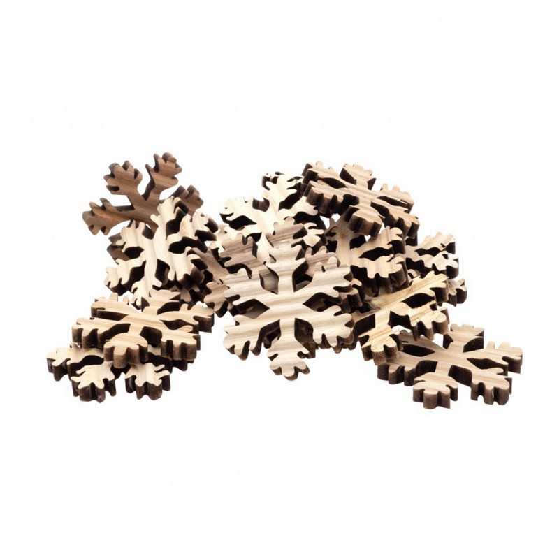 Snefnug Træfigur Konfetti - 20 stk (5 cm) | Julepynt Julepynt - Temashop