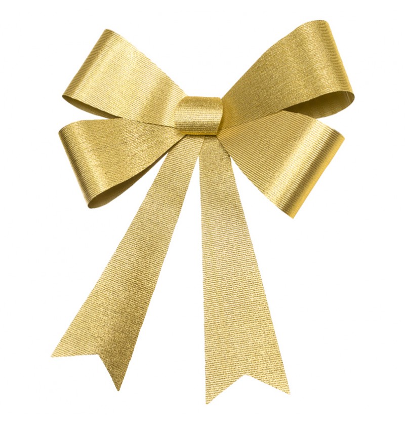 Kæmpe Sløjfe Guld - 1 stk (71 x 86 cm) | Guld tema Bånd - Temashop
