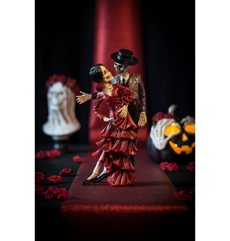 Dansende Skeletpar Skulptur