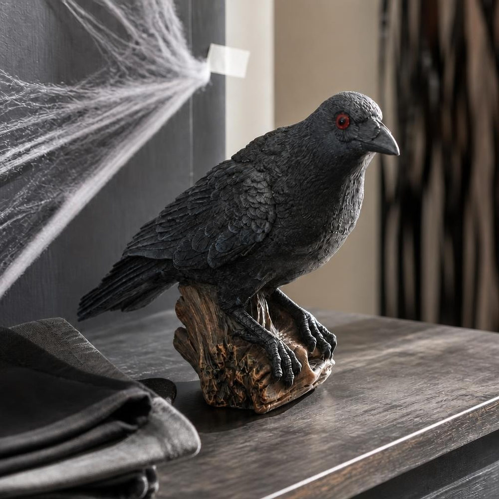 Ravn Figur Sort