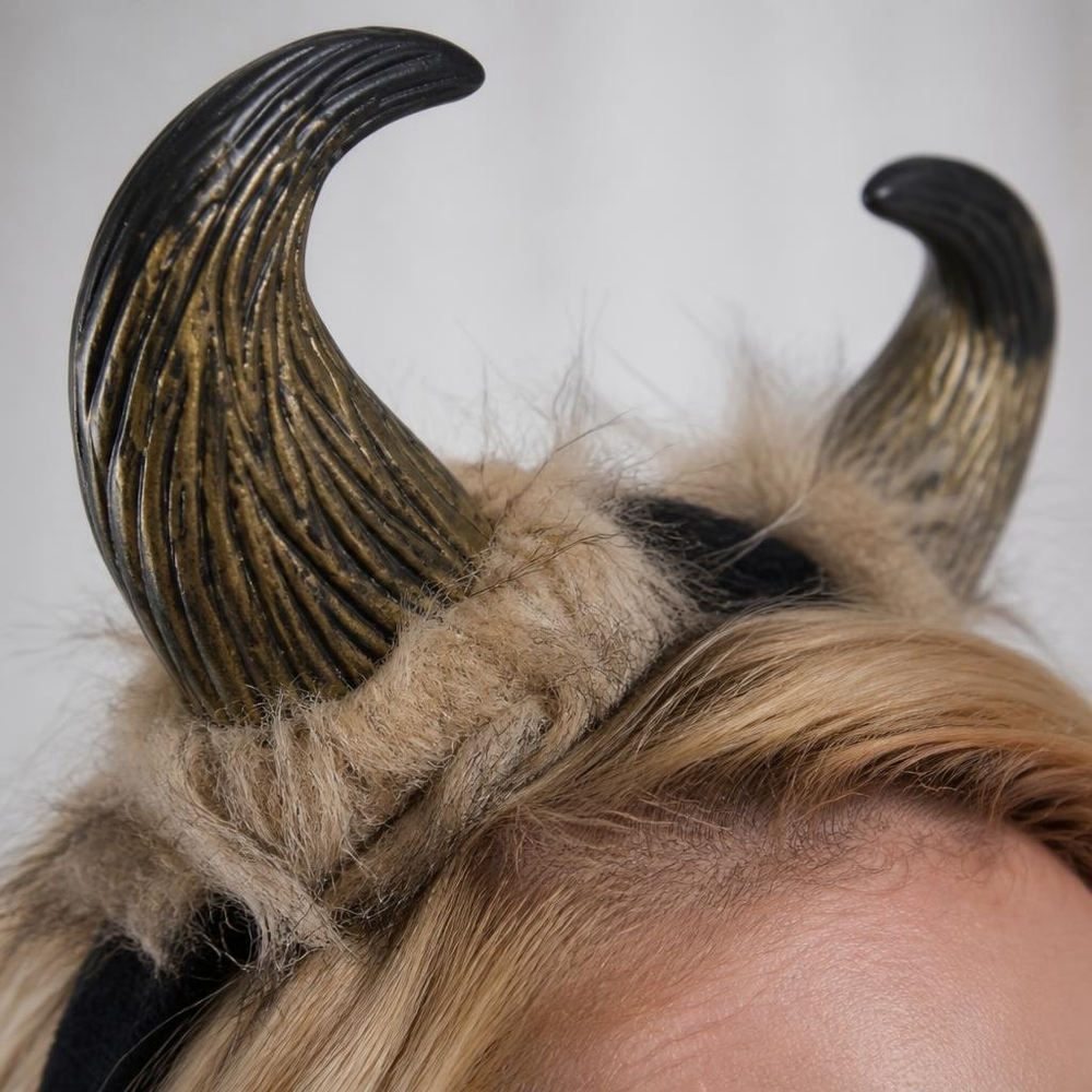 Viking Horn Hårbøjle Brun | Viking Hårbøjle / Pandebånd / Hårbånd - Hovedtilbehør - Temashop