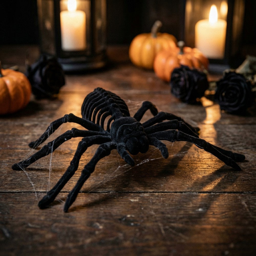 Skelet Edderkop Sort