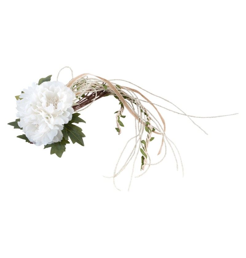 Kunstig Pæonbuket Elfenben - 3 stk (15 x 10 x 40 cm) | Blomst Kunstige blomster - Temashop