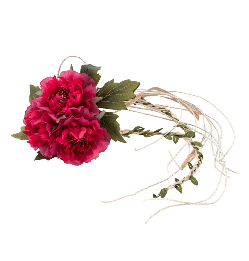 Kunstig Pæonbuket Lyserød - 3 stk (15 x 10 x 40 cm) | Blomst Kunstige blomster - Temashop
