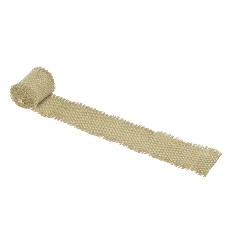 Flettet Jutebånd Natur - 1 rulle (10 cm x 3 m) | Natur tema Bånd - Temashop