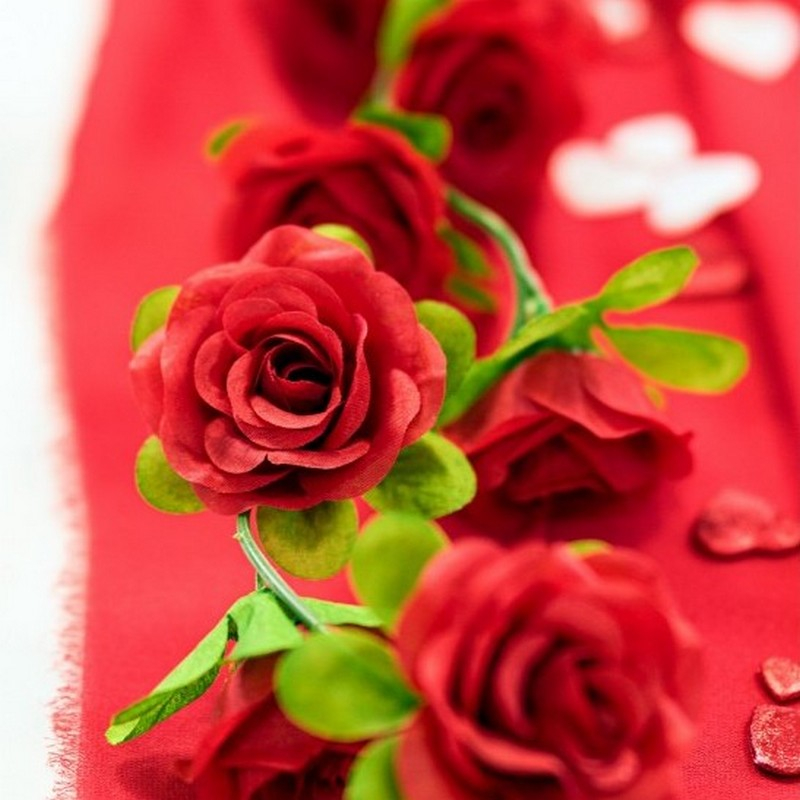 Rose Guirlande - 1 stk (220 cm) | Blomst Guirlander - Temashop