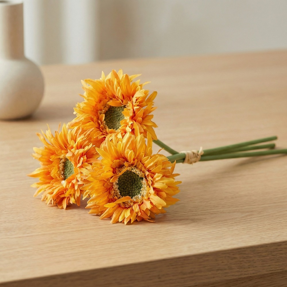 Kunstig Gerbera Buket Orange