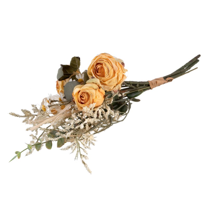 Kunstig Rose Marguerit Buket Gul