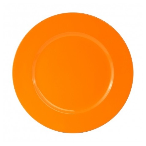 Plast Dækketallerken Orange - 1 stk (33 cm) | Orange tema Tallerkner - Temashop