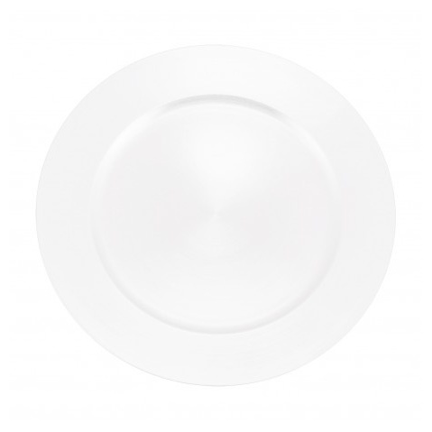 Plast Dækketallerken Hvid - 1 stk (33 cm) | Hvidt tema Tallerkner - Temashop