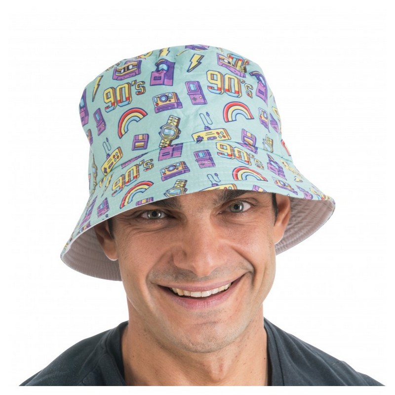90'er Bøllehat Blå | 90'erne Retro Hat / Hue / Hjelm - Hovedtilbehør - Temashop