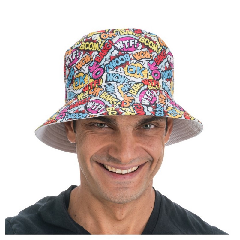 90'er Bøllehat Multi | 90'erne Retro Hat / Hue / Hjelm - Hovedtilbehør - Temashop