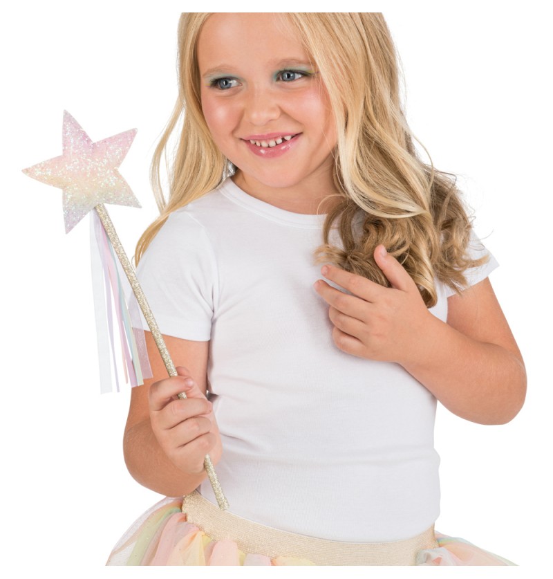 Fe Stjerne Tryllestav (10 x 36 cm) | Fe Stokke / Stave - Kropstilbehør - Temashop