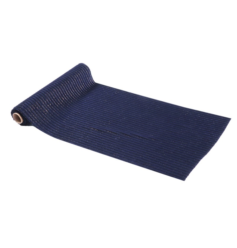Riflet Velour Bordløber Blå