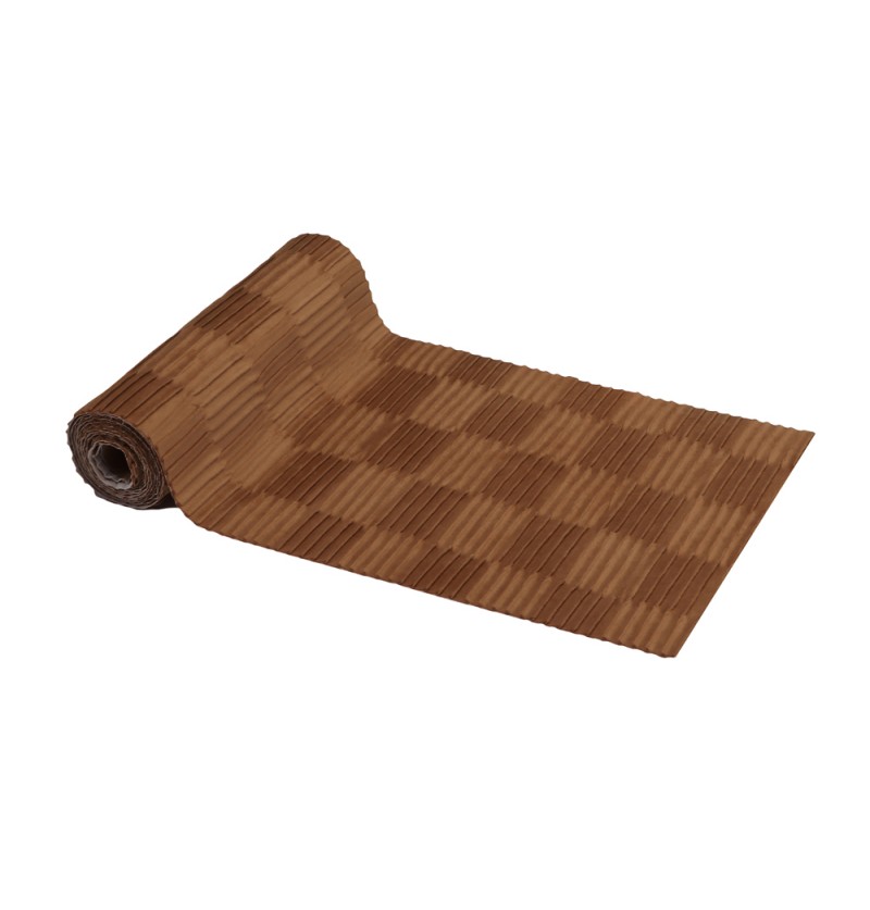 Plisseret Velour Bordløber Camel