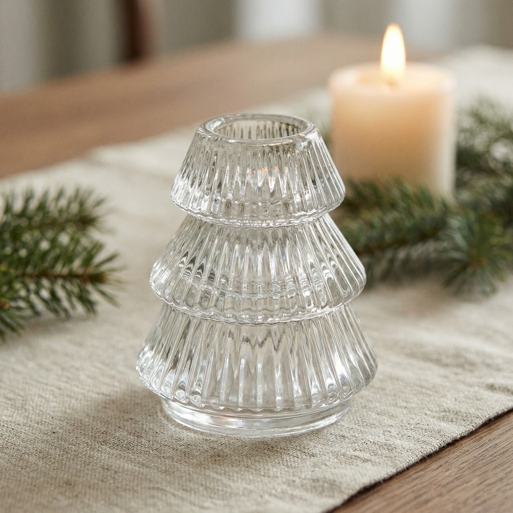 Juletræ Lysestage Klar - 1 stk (6 x 8 cm) - Temashop