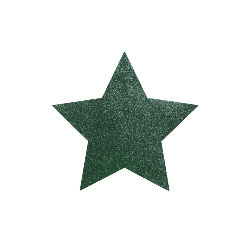 Glimmer Dækkeserviet Stjerne Grøn