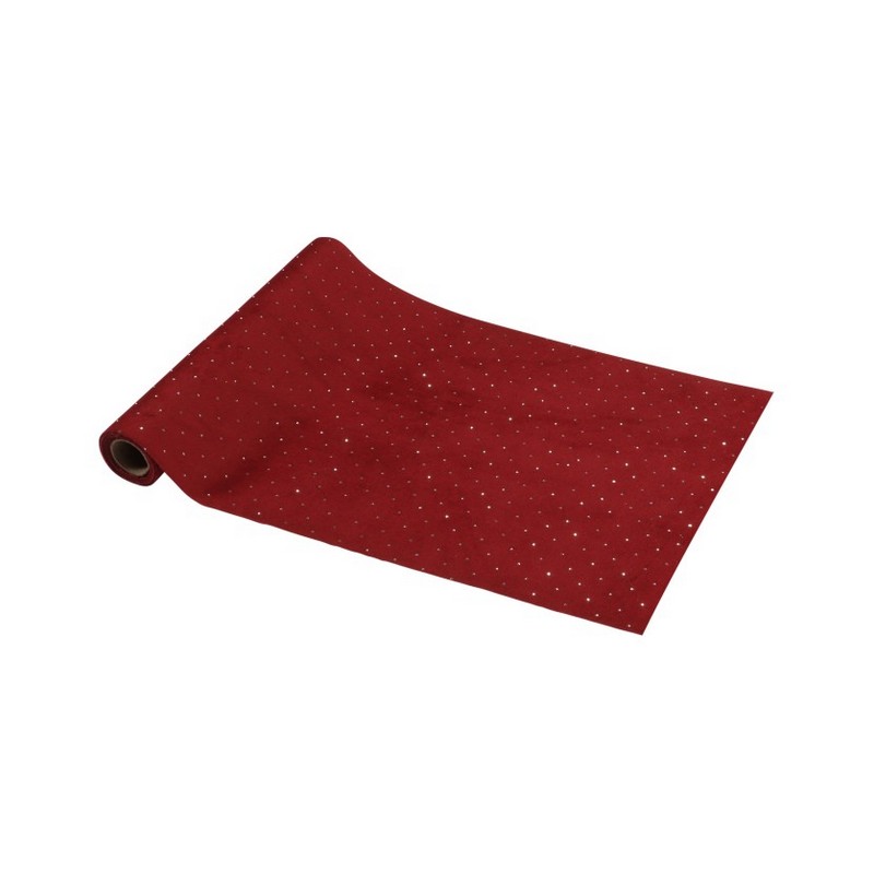 Velour Bordløber Bourdeaux
