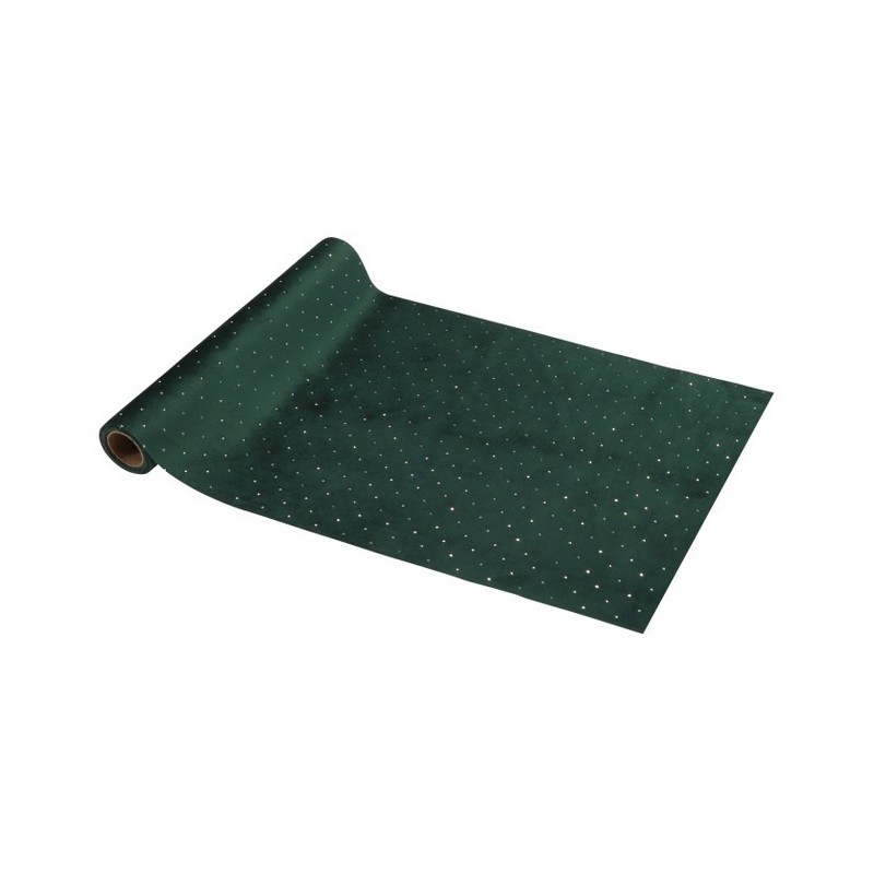 Velour Bordløber Grøn