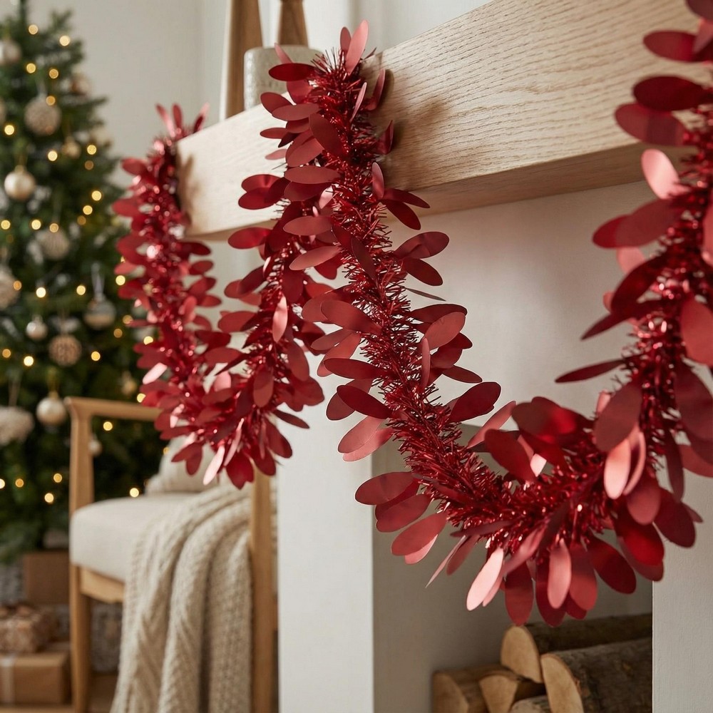 Juleguirlande Mat Rød