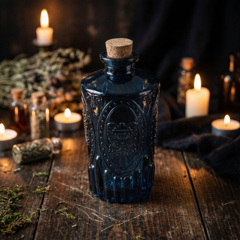 Apotekerflaske Mørkeblå