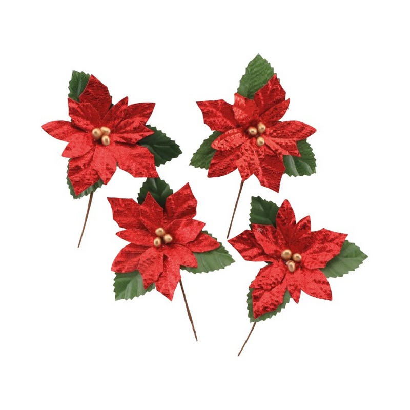 Julestjerne Stilke Rød