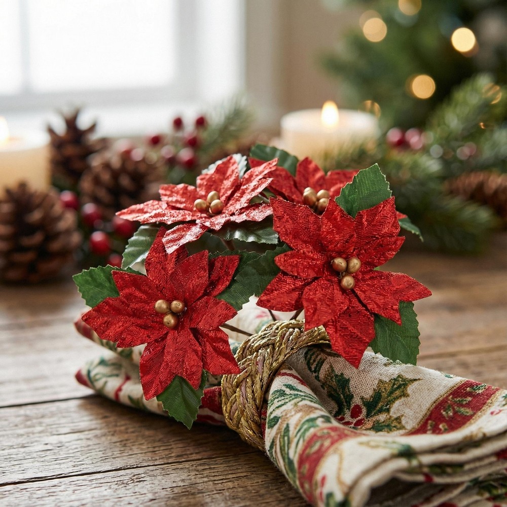 Julestjerne Stilke Rød