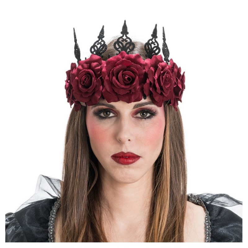 Rosenkrone Rød (30 cm x 14 cm) | Gotisk Hårbøjle / Pandebånd / Hårbånd - Hovedtilbehør - Temashop