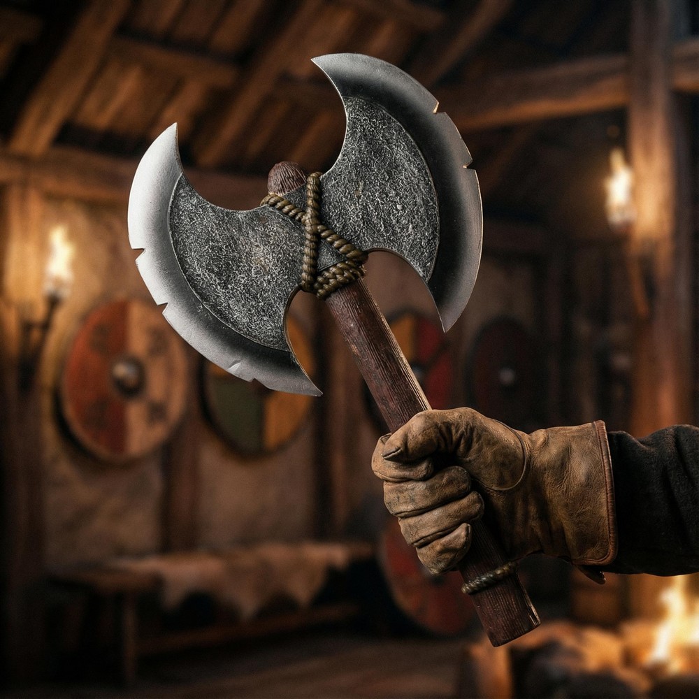 Dobbeltsidet Viking Legetøjsøkse