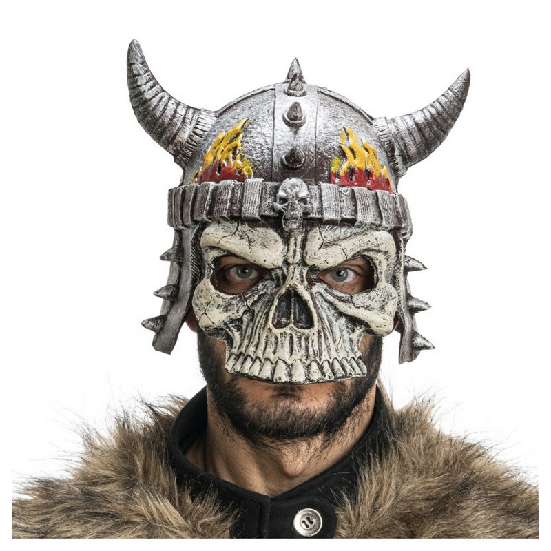 Skelet Vikingehjelm (25 cm x 20 cm x 23 cm) | Viking Hat / Hue / Hjelm - Hovedtilbehør - Temashop