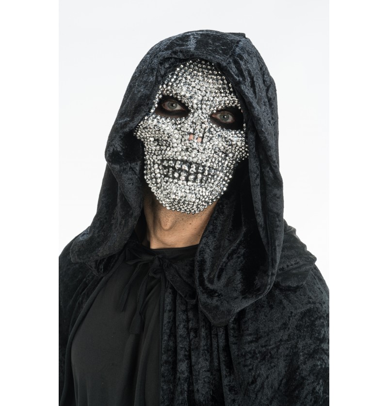 Diamant Skeletmaske Sølv