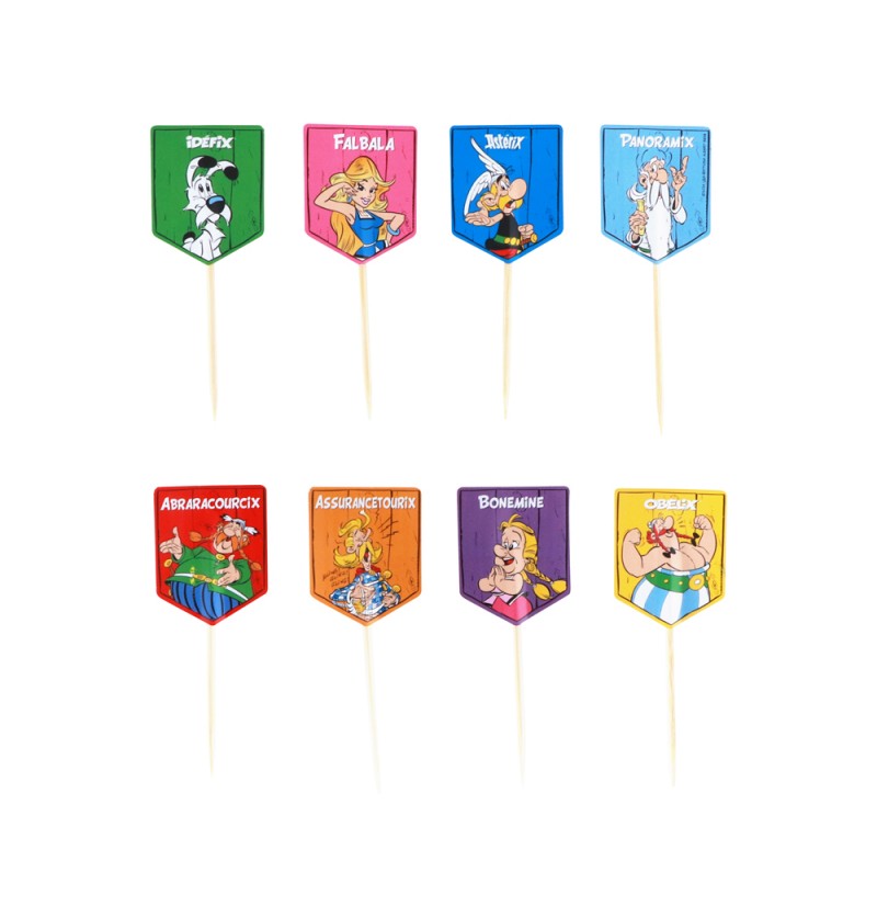 Asterix Kagepinde - 8 stk (3 x 8 cm) | Asterix Kagepinde - Temashop