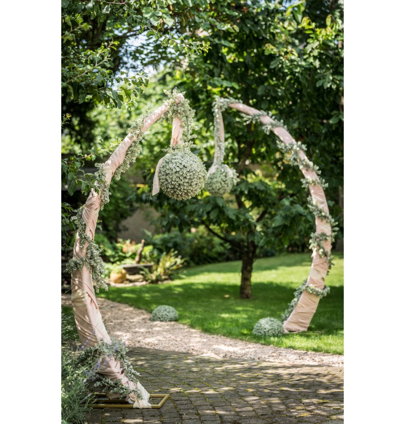 Metal Halvmåne Buer Guld - 2 stk (180 x 240 cm) - Temashop
