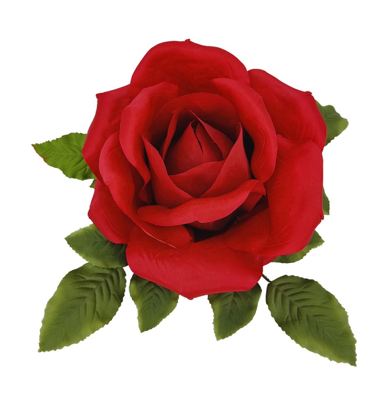 Velour Rosehoved Rød - 1 stk (28 x 18 cm) - Temashop