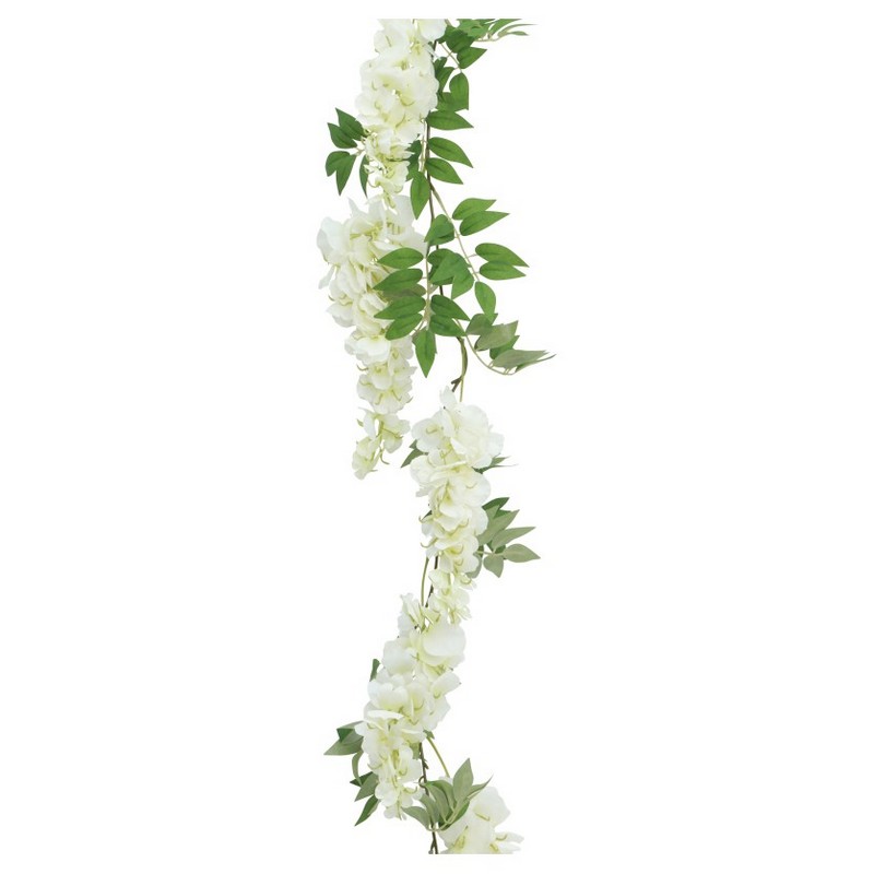 Kunstig Wisteriaguirlande Hvid