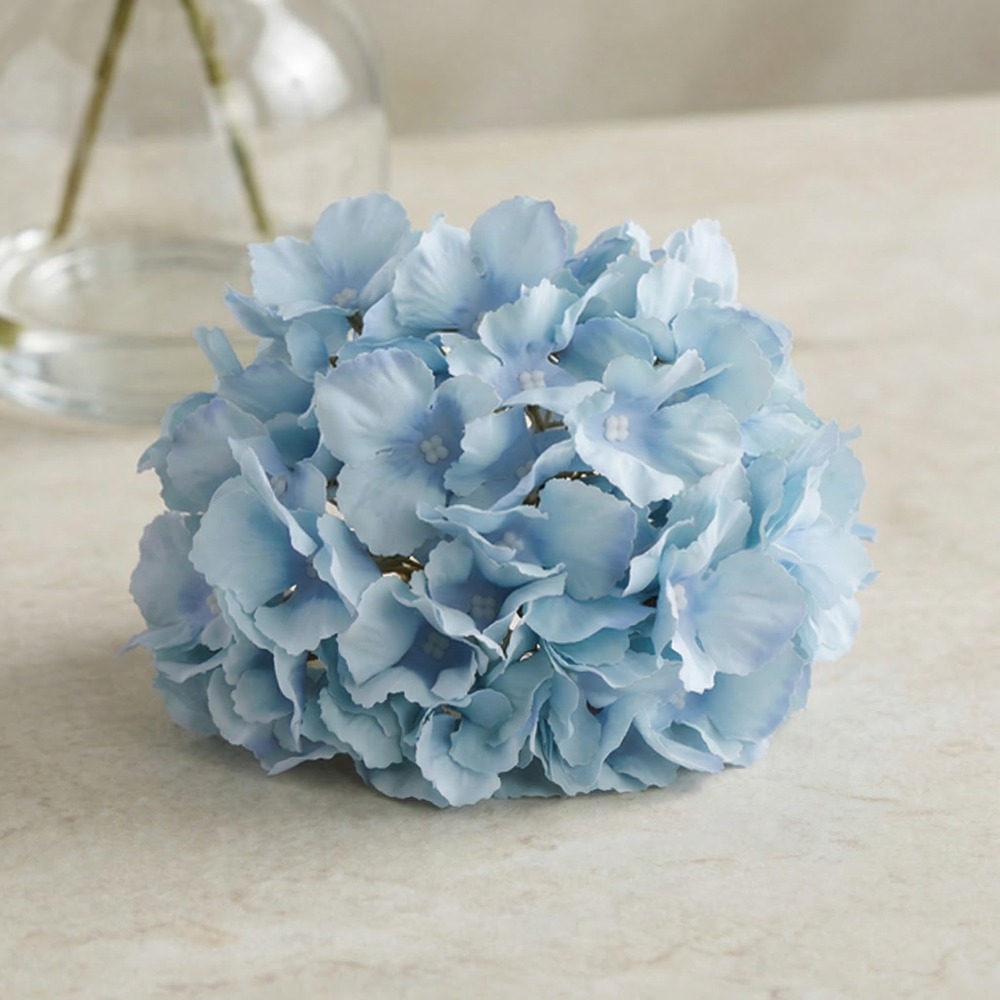 Kunstig Hortensia Blomst Lyseblå