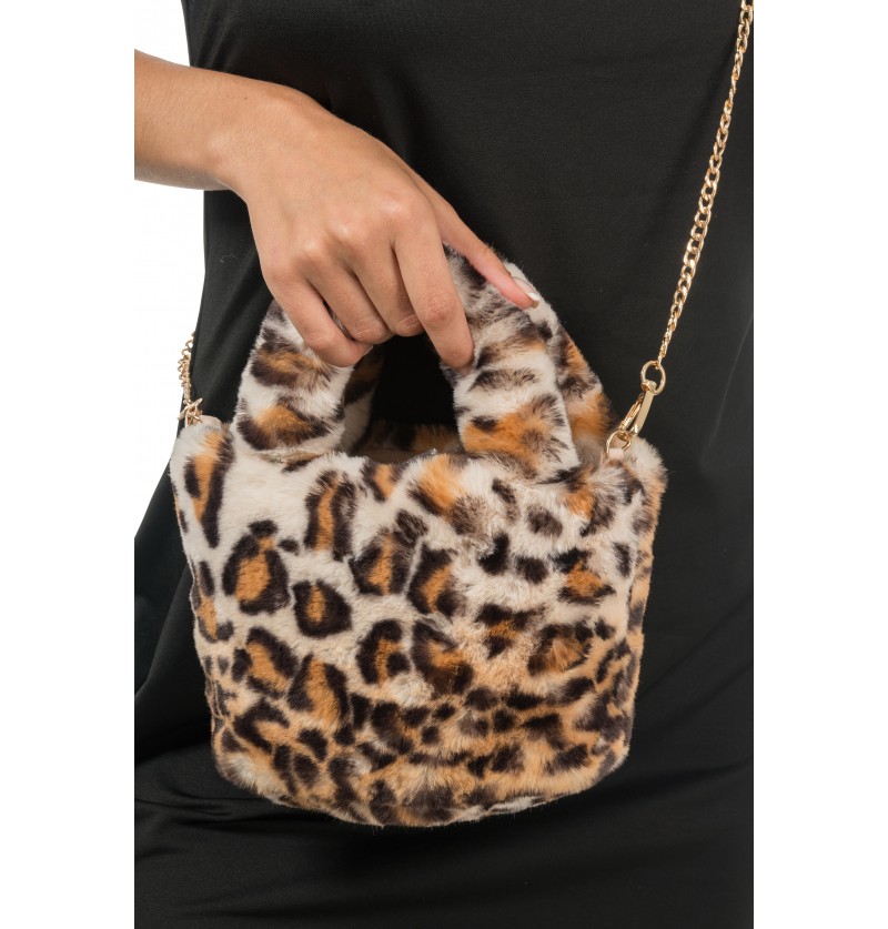 Leopard Pels Håndtaske | Leopard Taske / Pung - Kropstilbehør - Temashop